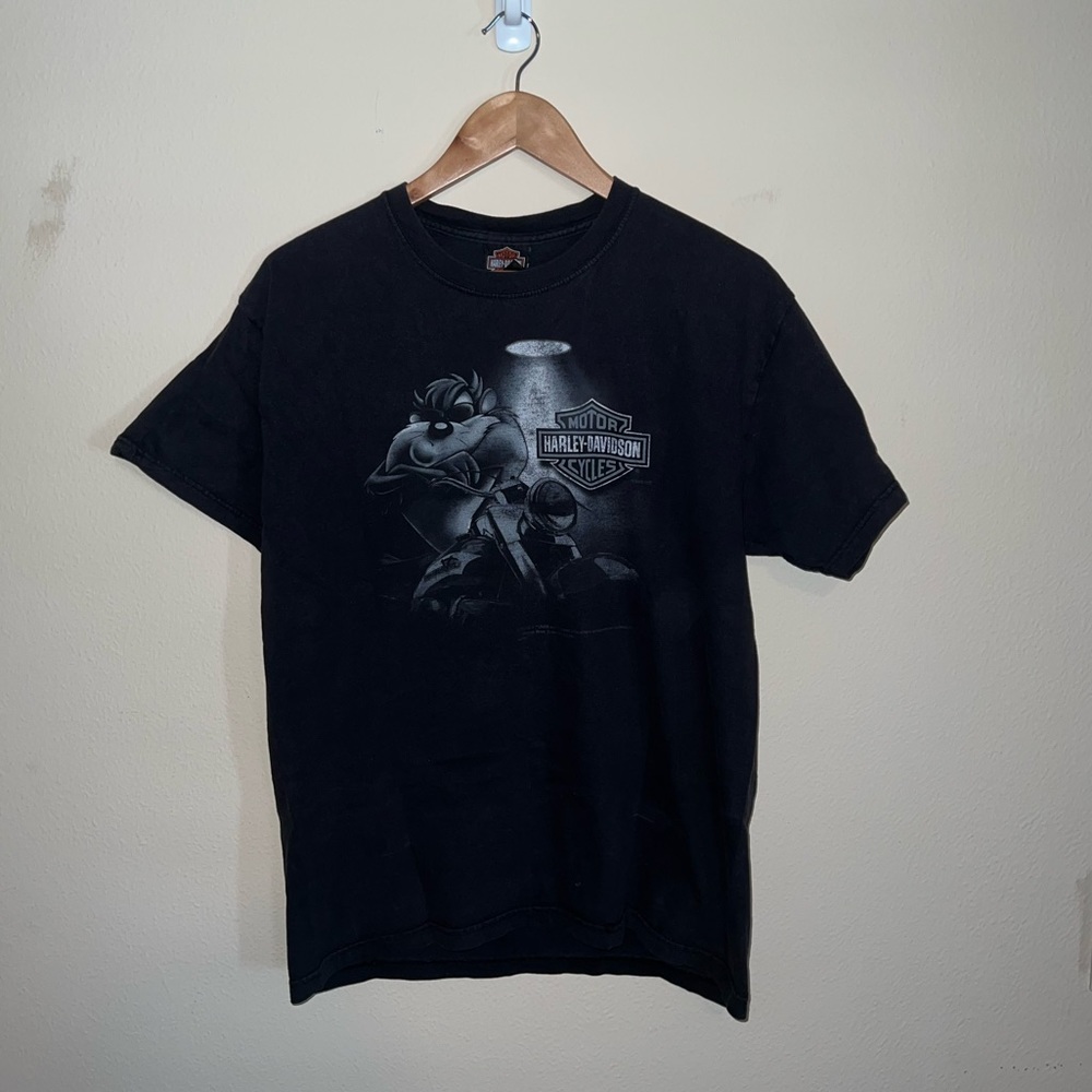 VINTAGE Harley Davidson Looney Tunes Waco Taz Bugs T-Shirt